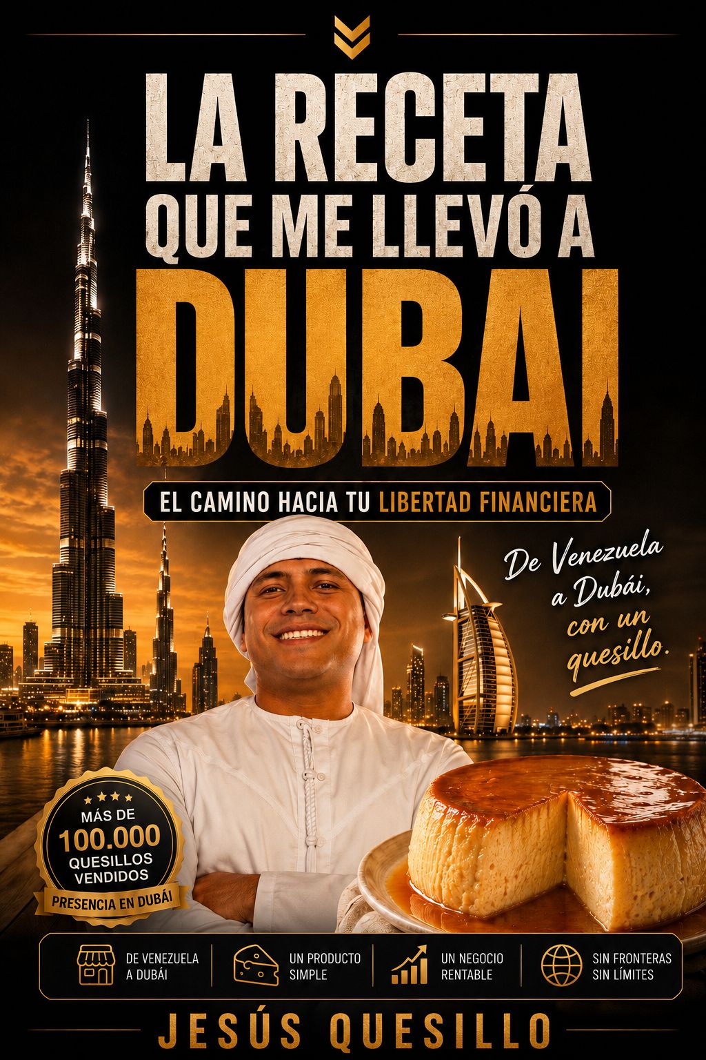 Portada del libro La receta que me llevó a Dubái, de Jesús Quesillo